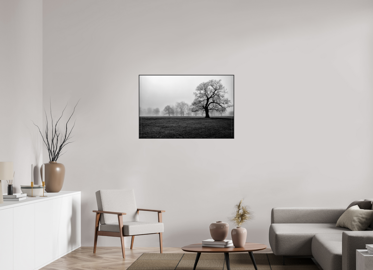105 x 70 cm, black aluminium frames Fading Presence