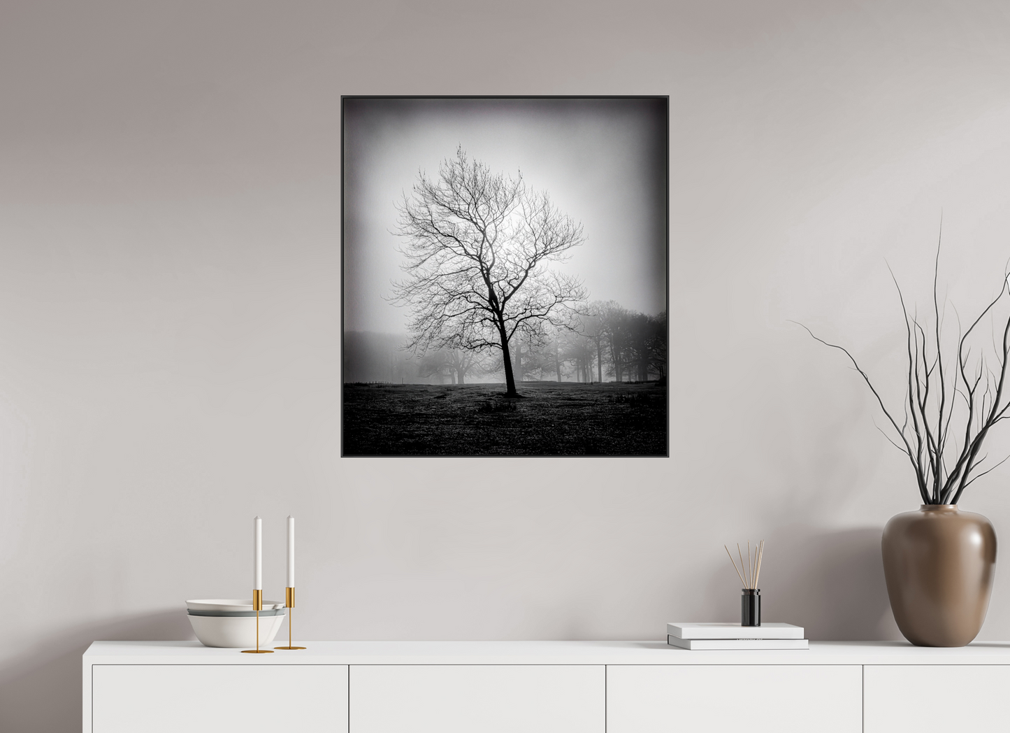 70 x 77.3 cm, black aluminium frames Silent Witness