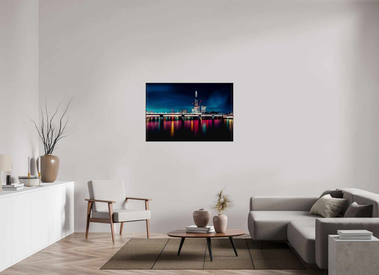 120 x 80 cm, black aluminium frames Electric Thames