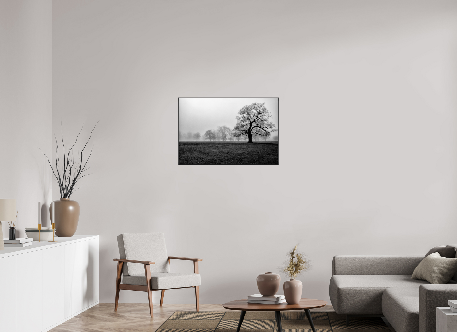90 x 60 cm, black aluminium frames Fading Presence