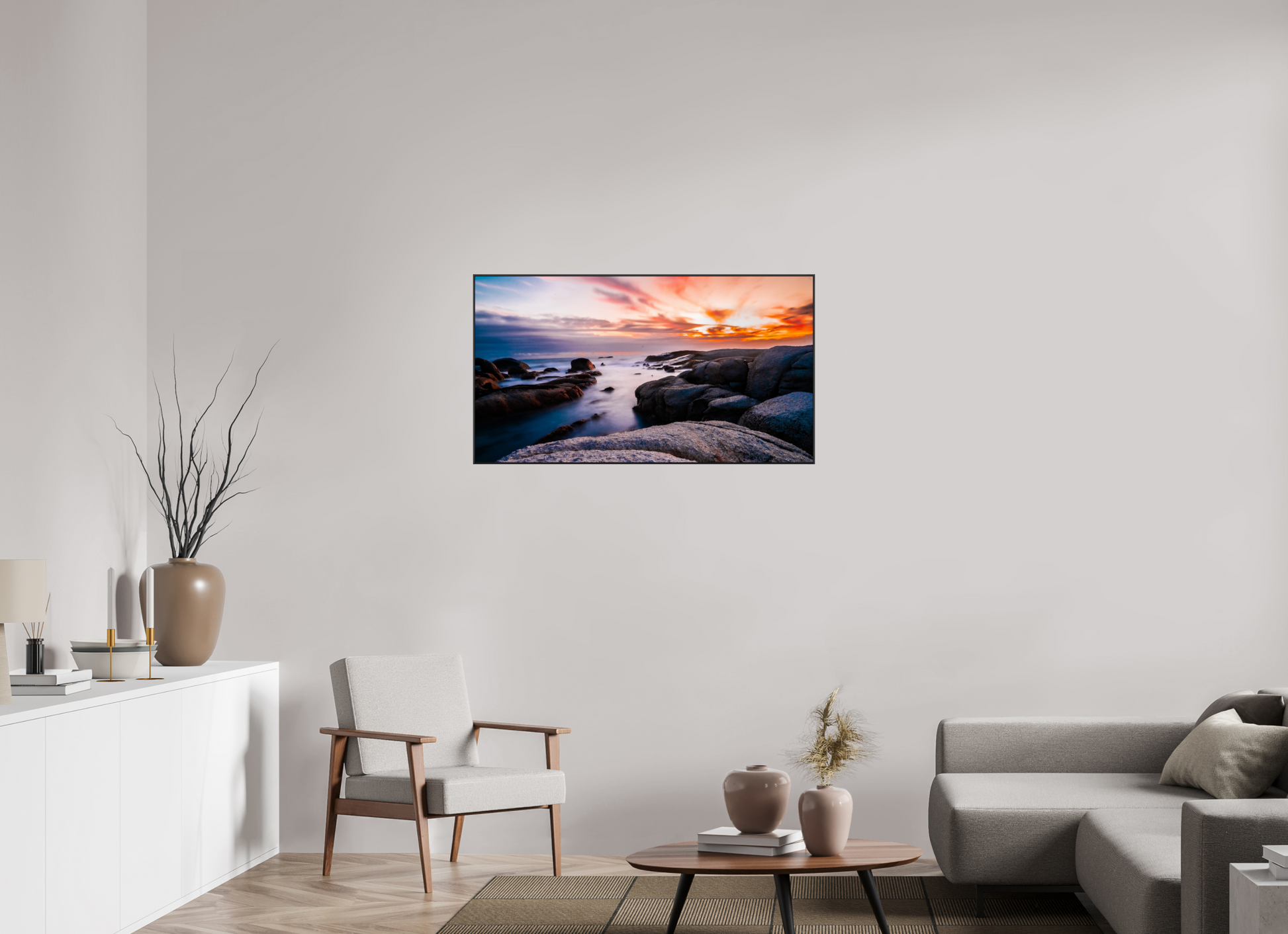 109 x 60 cm, black aluminium frames Convergence